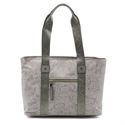 SHOPPING BAG 502 EFFETTO NYLON ALV BY ALVIERO MARTINI TAUPE