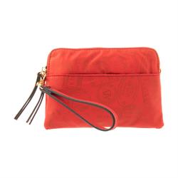 MINI CLUTCH EFFETTO NYLON ALV BY ALVIERO MARTINI ROSSO