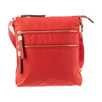 BORSA A TRACOLLA DUE CERNIERE 517 ALV BY ALVIERO MARTINI ROSSO