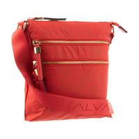 BORSA A TRACOLLA DUE CERNIERE 517 ALV BY ALVIERO MARTINI ROSSO