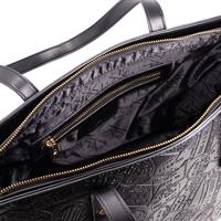 BORSA A SPALLA SHOPPER ALV BY ALVIERO MARTINI NERO DEBOSSED