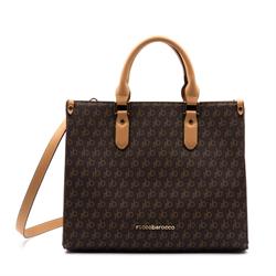 SHOPPING BAG LARGE 11120 MONOGRAM MARRONE ROCCO BAROCCO