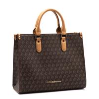 SHOPPING BAG LARGE 11120 MONOGRAM MARRONE ROCCO BAROCCO