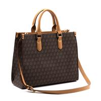 SHOPPING BAG LARGE 11120 MONOGRAM MARRONE ROCCO BAROCCO