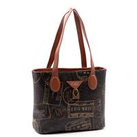 SHOPPING BAG BIG LOGO ALV BY ALVIERO MARTINI MOKA