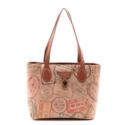 SHOPPING BAG BIG LOGO ALV BY ALVIERO MARTINI SAFARI