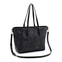 SHOPPING BAG PASSPORT CLASSIC ALV BY ALVIERO MARTINI NERO