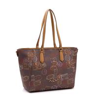 SHOPPING BAG PASSPORT CLASSIC ALV BY ALVIERO MARTINI MOKA