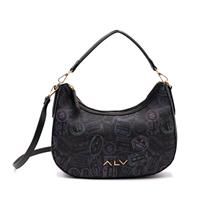 HOBO BAG PASSPORT CLASSIC ALV BY ALVIERO MARTINI NERO