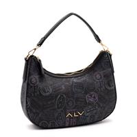 HOBO BAG PASSPORT CLASSIC ALV BY ALVIERO MARTINI NERO