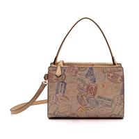 BORSA A SPALLA TRE ZIP PASSPORT CLASSIC NATURAL