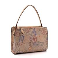 BORSA A SPALLA TRE ZIP PASSPORT CLASSIC NATURAL