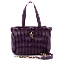 SHOPPING BAG LEDA ROCCO BAROCCO VIOLA