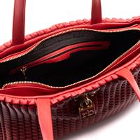 SHOPPING BAG LEDA ROCCO BAROCCO ROSSO