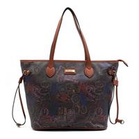 SHOPPING BAG PASSPORT ALV ALVIERO MARTINI MOKA