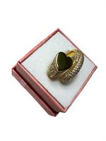 ANELLO CHIODO CUORE CON STRASS ORO