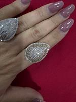 ANELLO GOCCIA STRASS ORO