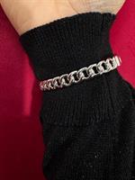 BRACCIALE MULTI CUORI STRASS RIGIDO SILVER