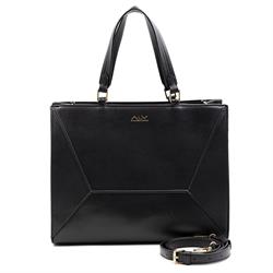 BORSA SHOPPING DUE MANICI TAURUS ALV BY ALVIERO MARTINI NERO